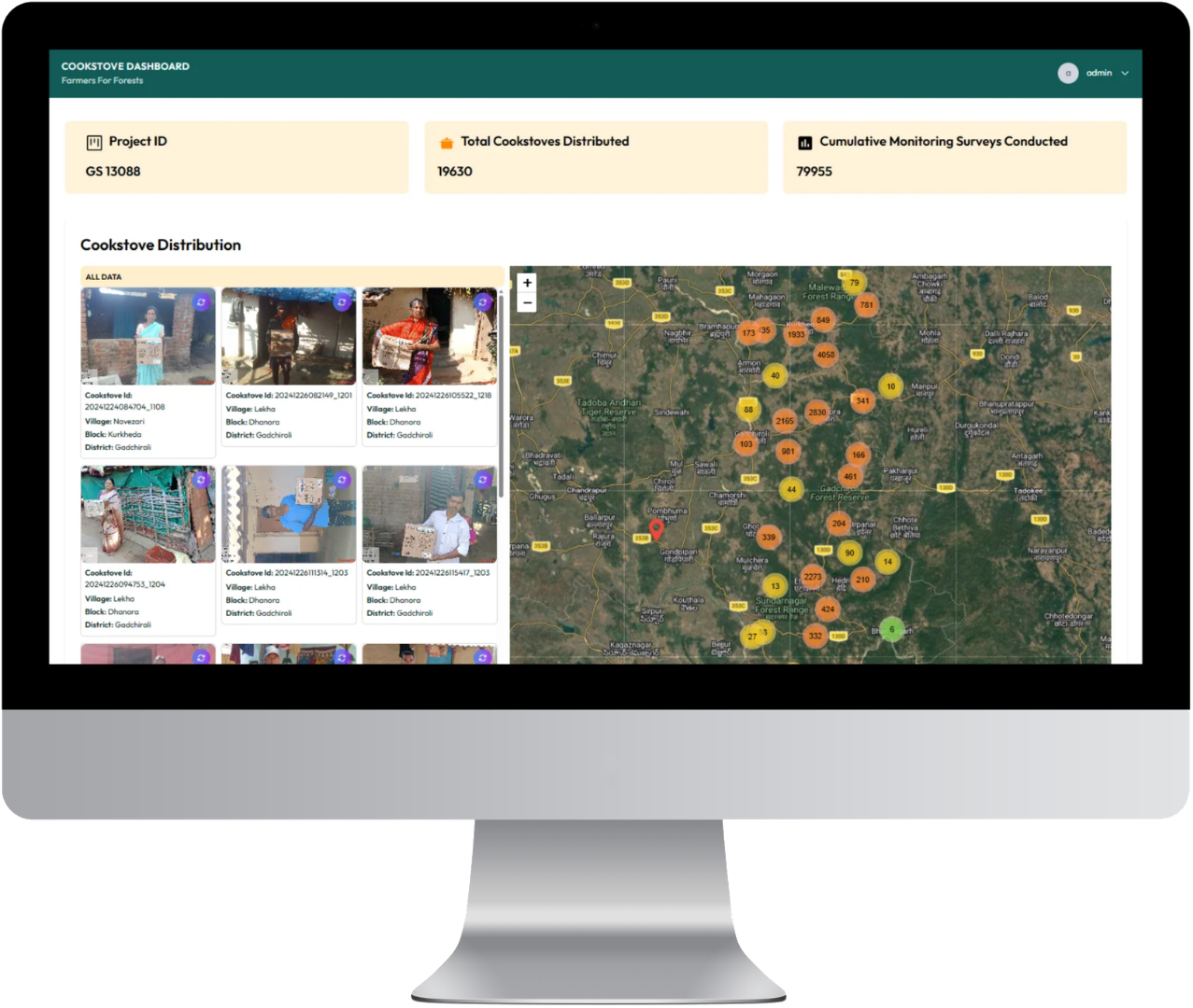 Demo Forest Protection Dashboard Desktop View